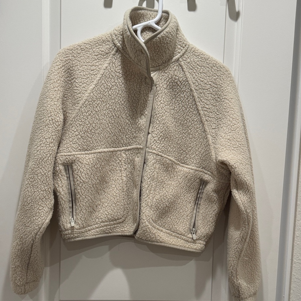 Aritzia Cream Teddy Jacket